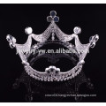 trendy hair accessories crystal full round pageant kings crowns for sale